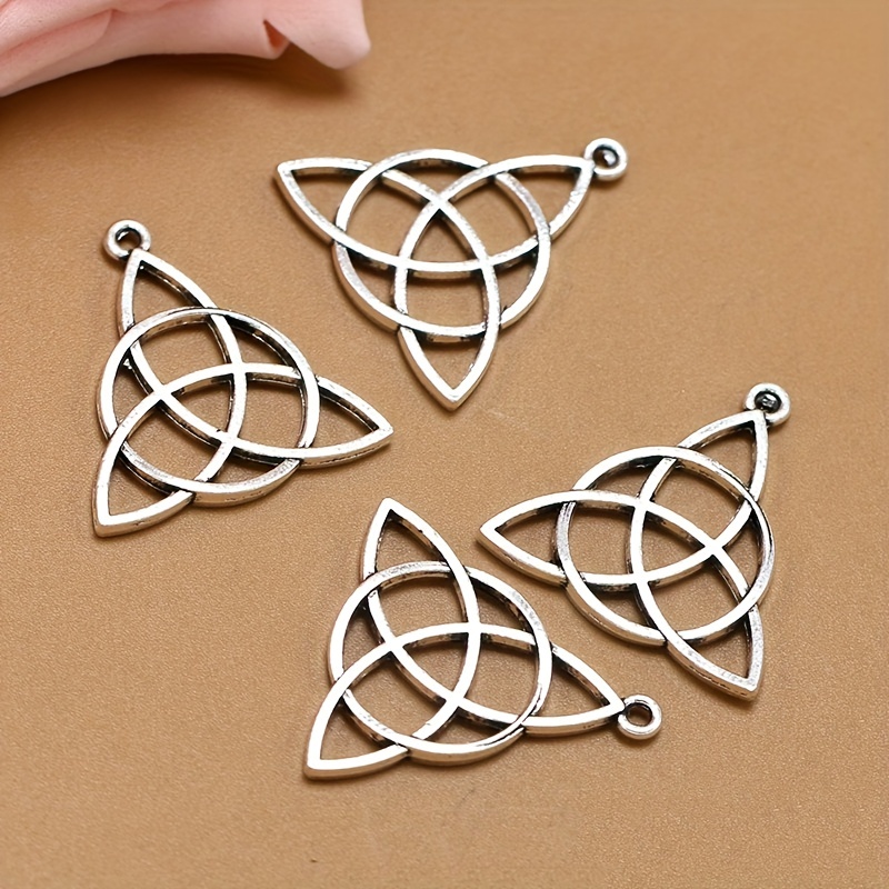 10pcs Antique Triangle Circle Alloy Pendant DIY Accessories